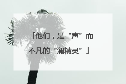 他们，是“声”而不凡的“澜精灵”