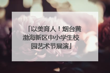以美育人！烟台黄渤海新区中小学生校园艺术节展演