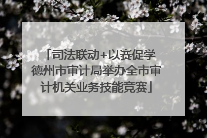 司法联动+以赛促学 德州市审计局举办全市审计机关业务技能竞赛