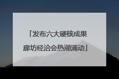 发布六大硬核成果 廊坊经洽会热潮涌动