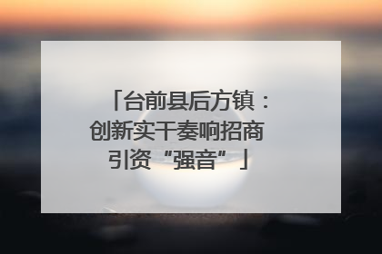 台前县后方镇：创新实干奏响招商引资“强音”