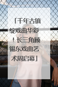 千年古镇绽戏曲华彩！长三角顾锡东戏曲艺术周启幕
