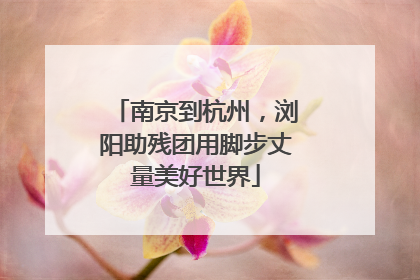 南京到杭州，浏阳助残团用脚步丈量美好世界