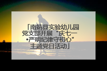 南靖县实验幼儿园党支部开展“庆七一•严明纪律守初心”主题党日活动