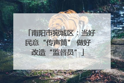 南阳市宛城区：当好民意“传声筒” 做好改造“监督员”
