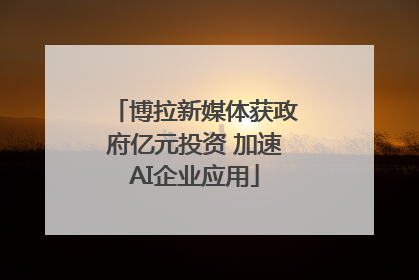 博拉新媒体获政府亿元投资 加速AI企业应用