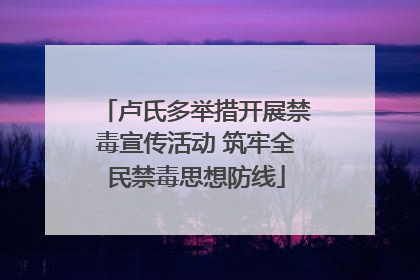 卢氏多举措开展禁毒宣传活动 筑牢全民禁毒思想防线