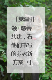 党建引领+慈善共建，看他们书写的养老新方案→