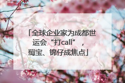 全球企业家为成都世运会“打call”，蜀宝、锦仔成焦点