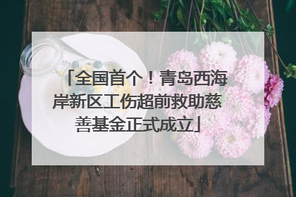 全国首个！青岛西海岸新区工伤超前救助慈善基金正式成立