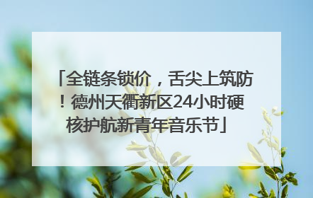 全链条锁价，舌尖上筑防！德州天衢新区24小时硬核护航新青年音乐节
