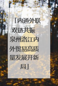 内通外联双链共振 泉州洛江内外贸易高质量发展开新局