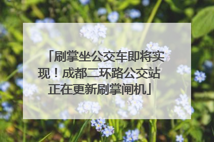 刷掌坐公交车即将实现！成都二环路公交站正在更新刷掌闸机