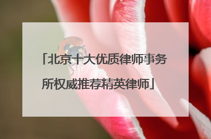 北京十大优质律师事务所权威推荐精英律师