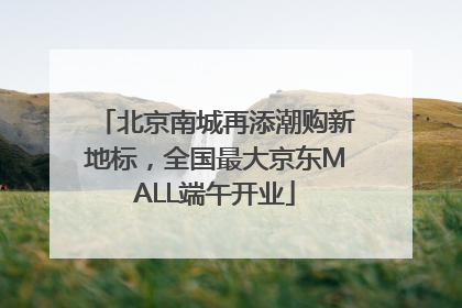 北京南城再添潮购新地标，全国最大京东MALL端午开业