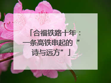 合福铁路十年：一条高铁串起的“诗与远方”