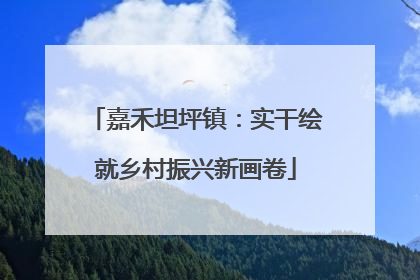 嘉禾坦坪镇：实干绘就乡村振兴新画卷