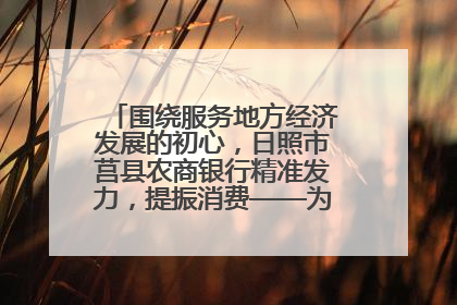 围绕服务地方经济发展的初心，日照市莒县农商银行精准发力，提振消费——为文旅注入金融动能