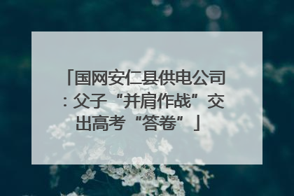 国网安仁县供电公司：父子“并肩作战”交出高考“答卷”