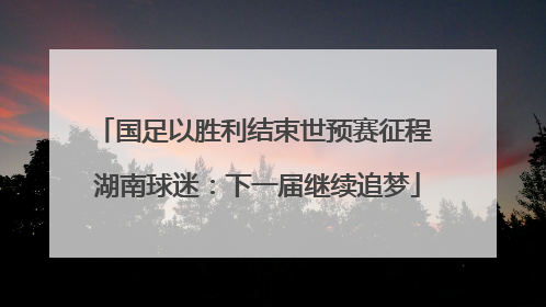 国足以胜利结束世预赛征程 湖南球迷：下一届继续追梦