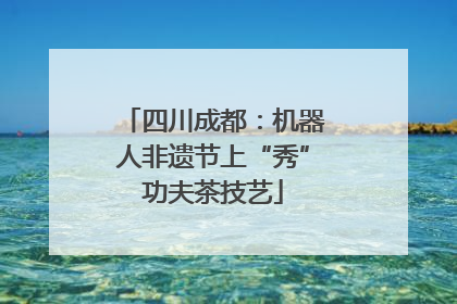四川成都：机器人非遗节上“秀”功夫茶技艺