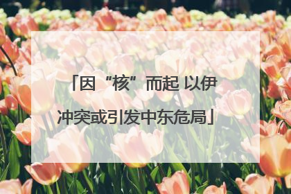 因“核”而起 以伊冲突或引发中东危局