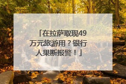 在拉萨取现49万元旅游用？银行人果断报警！