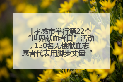 孝感市举行第22个“世界献血者日”活动，150名无偿献血志愿者代表用脚步丈量“中华孝爱第一山”