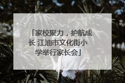 家校聚力，护航成长 江油市文化街小学举行家长会