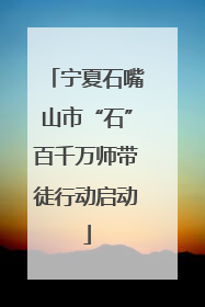 宁夏石嘴山市“石”百千万师带徒行动启动
