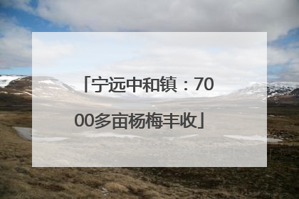 宁远中和镇：7000多亩杨梅丰收