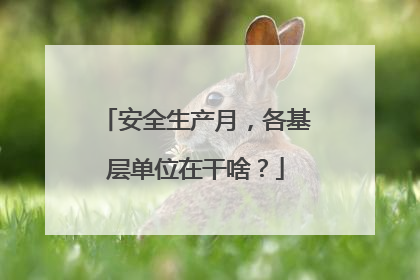 安全生产月，各基层单位在干啥？