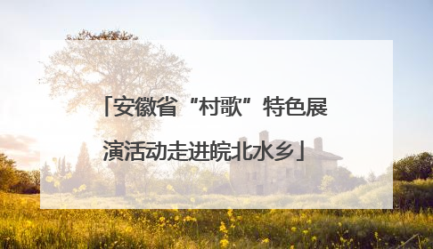 安徽省“村歌”特色展演活动走进皖北水乡