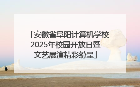 安徽省阜阳计算机学校2025年校园开放日暨文艺展演精彩纷呈