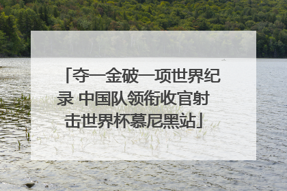 夺一金破一项世界纪录 中国队领衔收官射击世界杯慕尼黑站