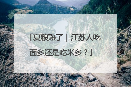 夏粮熟了｜江苏人吃面多还是吃米多？