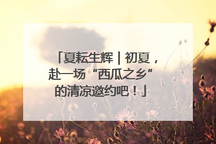 夏耘生辉｜初夏，赴一场“西瓜之乡”的清凉邀约吧！