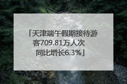 天津端午假期接待游客709.81万人次 同比增长6.3%