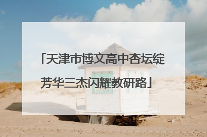 天津市博文高中杏坛绽芳华三杰闪耀教研路