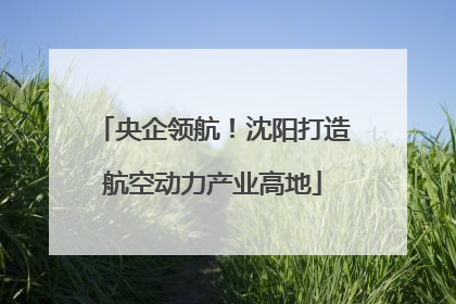 央企领航！沈阳打造航空动力产业高地