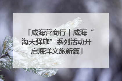 威海营商行｜威海“海天驿旅”系列活动开启海洋文旅新篇