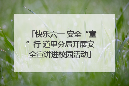 快乐六一 安全“童”行 道里分局开展安全宣讲进校园活动