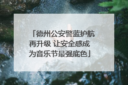 德州公安警蓝护航再升级 让安全感成为音乐节最强底色