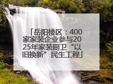 岳阳楼区：400家家装企业参与2025年家装厨卫“以旧换新”民生工程