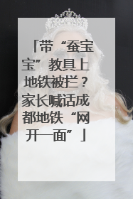 带“蚕宝宝”教具上地铁被拦？家长喊话成都地铁“网开一面”