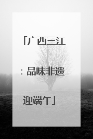 广西三江：品味非遗迎端午
