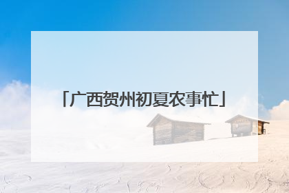 广西贺州初夏农事忙