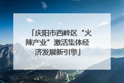 庆阳市西峰区“火辣产业”激活集体经济发展新引擎