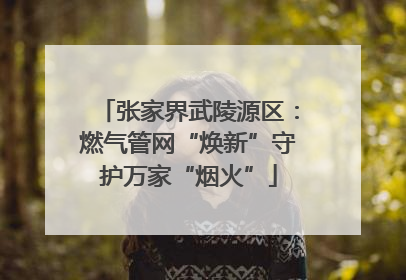 张家界武陵源区：燃气管网“焕新”守护万家“烟火”