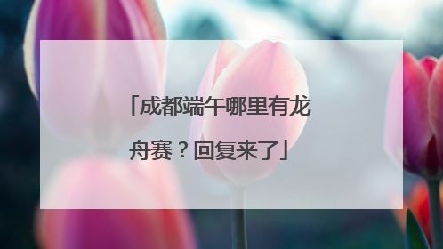 成都端午哪里有龙舟赛？回复来了